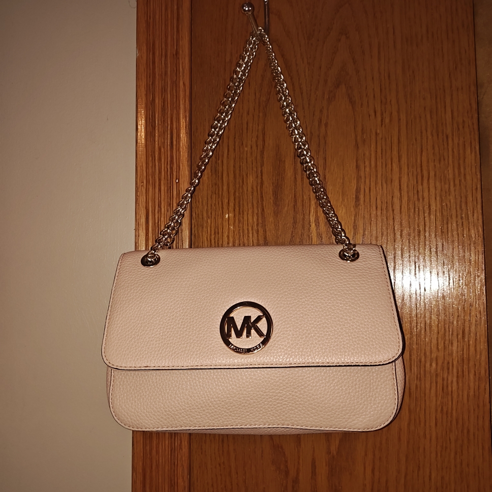 Michael Kors Pebbled Leather Chain Shoulder Bag